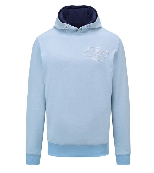 Pull en coton pour homme Mercedes-Benz AMG F1 George Russell Pull à capuche 701221851 001 bleu clair