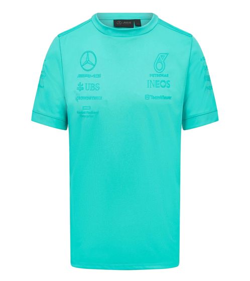 T-shirt à manches courtes pour hommes Mercedes-Benz AMG Petronas F1, chemise d'été 701225460 003 turquoise