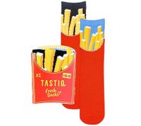 2 pairs of TASTIQ cotton socks with print, long socks in a gift box TAS/1/CSX2 with french fries print or with latte macchiato print 2 pairs of TASTIQ cotton socks with print, long socks in a gift box TAS/1/CSX2 with french fries print or with latte macchiato print