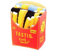 2 pairs of TASTIQ cotton socks with print, long socks in a gift box TAS/1/CSX2 with french fries print or with latte macchiato print 2 pairs of TASTIQ cotton socks with print, long socks in a gift box TAS/1/CSX2 with french fries print or with latte macchiato print