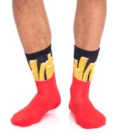 2 pairs of TASTIQ cotton socks with print, long socks in a gift box TAS/1/CSX2 with french fries print or with latte macchiato print 2 pairs of TASTIQ cotton socks with print, long socks in a gift box TAS/1/CSX2 with french fries print or with latte macchiato print