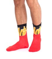 2 pairs of TASTIQ cotton socks with print, long socks in a gift box TAS/1/CSX2 with french fries print or with latte macchiato print 2 pairs of TASTIQ cotton socks with print, long socks in a gift box TAS/1/CSX2 with french fries print or with latte macchiato print