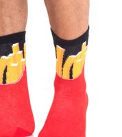 2 pairs of TASTIQ cotton socks with print, long socks in a gift box TAS/1/CSX2 with french fries print or with latte macchiato print 2 pairs of TASTIQ cotton socks with print, long socks in a gift box TAS/1/CSX2 with french fries print or with latte macchiato print
