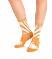 2 pairs of TASTIQ cotton socks with print, long socks in a gift box TAS/1/CSX2 with french fries print or with latte macchiato print 2 pairs of TASTIQ cotton socks with print, long socks in a gift box TAS/1/CSX2 with french fries print or with latte macchiato print