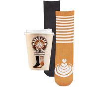 2 pairs of TASTIQ cotton socks with print, long socks in a gift box TAS/1/CSX2 with french fries print or with latte macchiato print 2 pairs of TASTIQ cotton socks with print, long socks in a gift box TAS/1/CSX2 with french fries print or with latte macchiato print