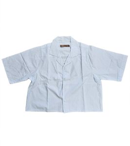 Denim Project Camicia da Donna in Cotone Camicia Crop con Volant Camicia a Maniche Corte DPW10023-015 W076 Bianca Denim Project Camicia da Donna in Cotone Camicia Crop con Volant Camicia a Maniche Corte DPW10023-015 W076 Bianca