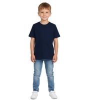 Pack of 2 PUMA Base children's sports shirts for boys and girls, sustainable cotton T-shirt with logo 678577 gray, dark blue or 678260 white, black