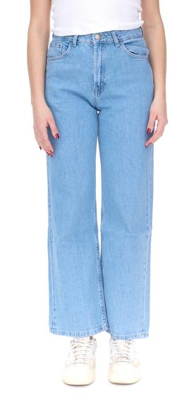 Denim Project Copenhagen Damen Palazzo-Hose Denim-Hose Alltags-Jeans Schlag-Hose DPW6005 W081 Hellblau