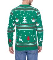 Denim Project X-mas men's knitted sweater with all-over Christmas print, winter sweater, long-sleeved shirt DP004 502 green/white/red Denim Project X-mas men's knitted sweater with all-over Christmas print, winter sweater, long-sleeved shirt DP004 502 green/white/red