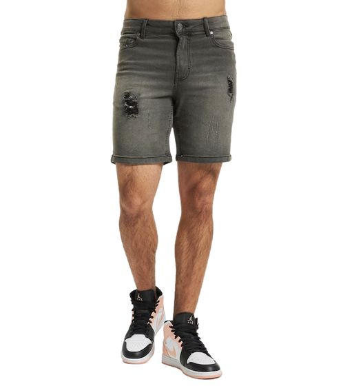 Denim Project DpSync bermuda en jean pour homme au look usé short d'été DP-Coll2-004 423 gris