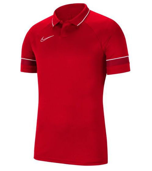 NIKE Dry Academy 21 Herren Polo-Shirt Sport-Shirt mit Dri-FIT-Technologie Trainings-Trikot CW6104-657 Rot