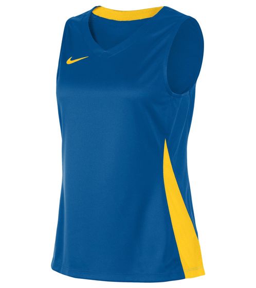 NIKE Team Basketball Women's Tank Top with DryFit Sports Shirt Training Shirt NT0211-464 Blue/Yellow