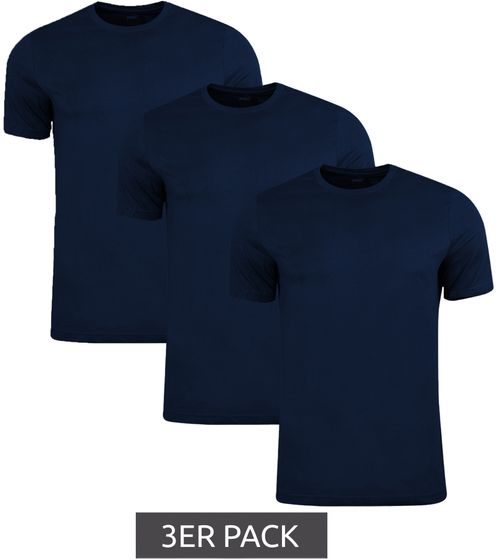 Pack of 3 PUMA Base children's sports shirts for boys and girls, sustainable cotton T-shirt with logo 678577 02 dark blue