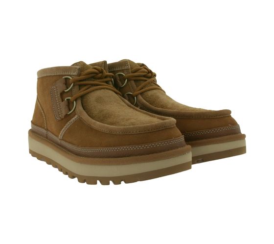 UGG Australia Hayden Men's Sustainable Winter Shoes Lined Genuine Leather Shoes Lace-Up Shoes 1158276 Light Brown