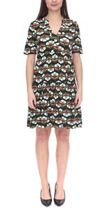 Aniston CASUAL women's mini dress, flared summer dress in a retro look 8556 9430 black/multicolored Aniston CASUAL women's mini dress, flared summer dress in a retro look 8556 9430 black/multicolored