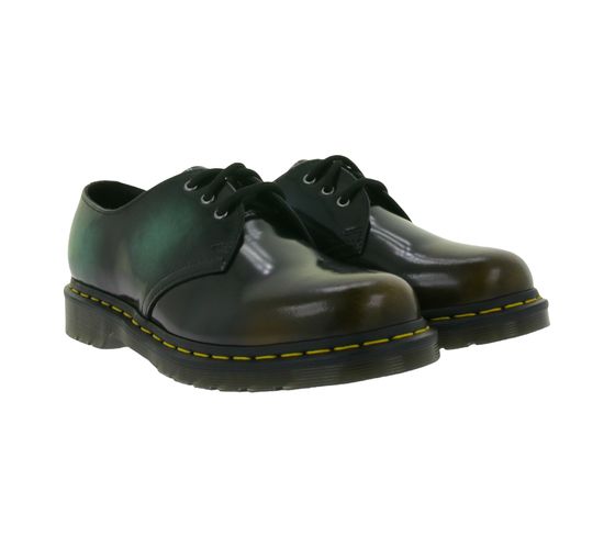 Dr. Martens Brush-Off Chaussures en cuir véritable pour femme Chaussures à lacets avec semelle Air Crushion Oxford Low Shoes 31899649 Noir/Vert/Bleu/Marron