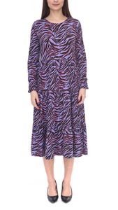 Aniston Casuals women's summer dress with animal print maxi dress 3172 5116 black/purple/blue Aniston Casuals women's summer dress with animal print maxi dress 3172 5116 black/purple/blue