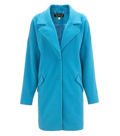 Aniston CASUAL women's coat fashionable autumn jacket with lapel collar 2998 2852 turquoise