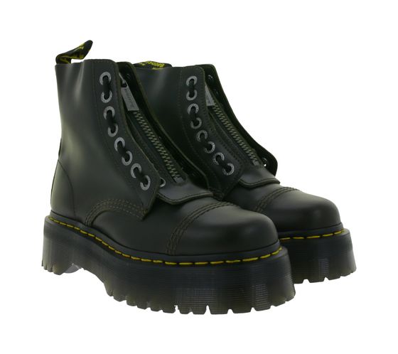 Dr. Martens Sinclair Orleans Damen Echtleder-Schuhe Schnür-Schuhe Herbst-Boots mit Reißverschluss Plateau-Stiefel 31993302 Schwarz