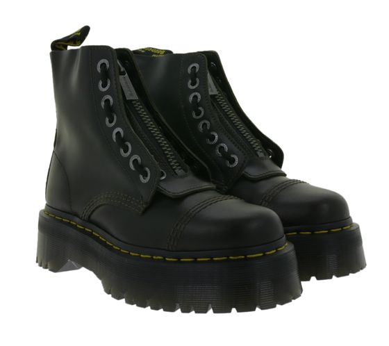 Dr. Martens Sinclair Orleans Damen Echtleder-Schuhe Schnür-Schuhe Herbst-Boots mit Reißverschluss Plateau-Stiefel 31993302 Braun