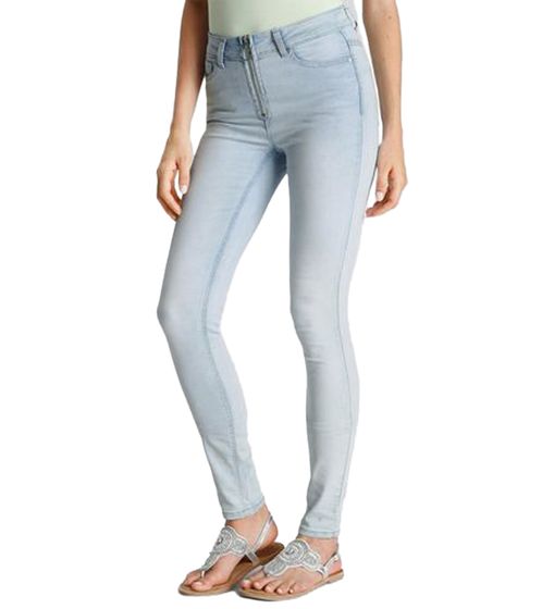 melrose Ultra Stretch Zipper Damen Jeans mit auffälligem Reißverschluss Denim-Hose 8340 2965 Blau