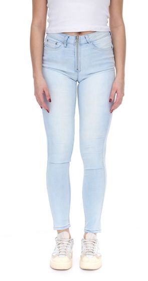 melrose Ultra Stretch Zipper Damen Jeans mit auffälligem Reißverschluss Denim-Hose 8340 2965 Blau