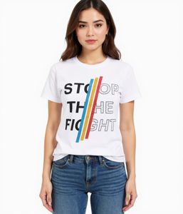 Aniston CASUAL chemise à manches courtes T-shirt en coton pour femme avec inscription STOP THE FIGHT 2281 4642 blanc Aniston CASUAL chemise à manches courtes T-shirt en coton pour femme avec inscription STOP THE FIGHT 2281 4642 blanc