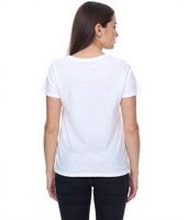 Aniston CASUAL camicia a maniche corte da donna in cotone con scritta STOP THE FIGHT 2281 4642 bianco Aniston CASUAL camicia a maniche corte da donna in cotone con scritta STOP THE FIGHT 2281 4642 bianco