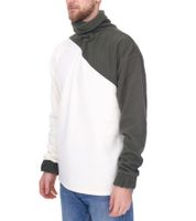 Denim Project Herren Fleece-Pullover schlichter Rollkragen-Pullover DP-10023-123 586 Weiß/Grün