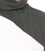 Denim Project Herren Fleece-Pullover schlichter Rollkragen-Pullover DP-10023-123 586 Weiß/Grün