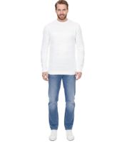 Maglione lavorato a maglia da uomo Denim Project con motivo sottile, maglione di cotone, maglione invernale, camicia a maniche lunghe DP-10023-073 bianco o nero