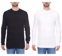 Denim Project Herren Strick-Pullover mit dezenter Musterung Baumwoll-Pullover Winter-Pullover Langarm-Shirt DP-10023-073 Weiß oder Schwarz