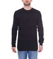 Denim Project Herren Strick-Pullover mit dezenter Musterung Baumwoll-Pullover Winter-Pullover Langarm-Shirt DP-10023-073 Weiß oder Schwarz