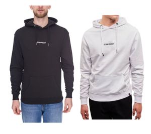Denim Project Globe Drop men's hooded pullover hoodie with kangaroo pocket cotton pullover DP005 in black or grey