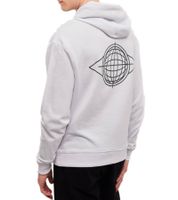 Denim Project Globe Drop men's hooded pullover hoodie with kangaroo pocket cotton pullover DP005 in black or grey