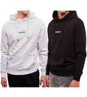 Denim Project Globe Drop men's hooded pullover hoodie with kangaroo pocket cotton pullover DP005 in black or grey