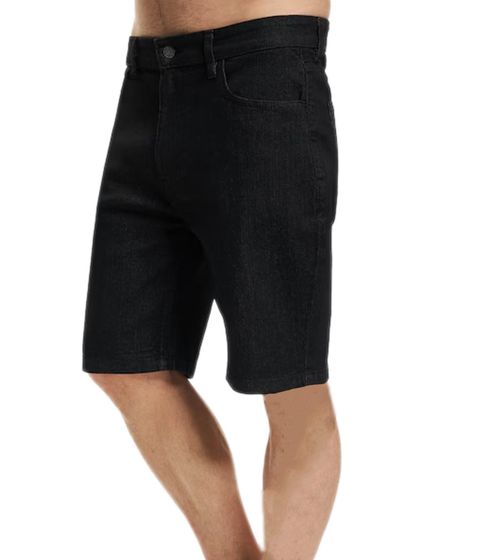 Denim Project Herren Sommer-Shorts schlichte Baumwoll-Hose Freizeit-Shorts kurze Hose Jeans DP3800 281 Schwarz