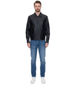 GUESS giubbotto uomo in ecopelle Rocky Biker Jacket con collo revers giacca outdoor M3YL20WF410 JTMU nero