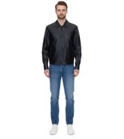 GUESS giubbotto uomo in ecopelle Rocky Biker Jacket con collo revers giacca outdoor M3YL20WF410 JTMU nero