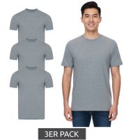 Pack of 3 Puma Statement Deluxe Edition Base sustainable men's cotton shirt T-shirts 683509 01 gray