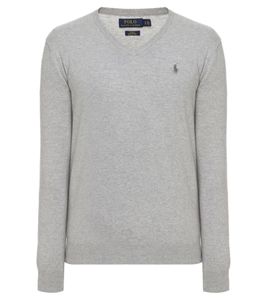 POLO RALPH LAUREN Herren Baumwoll-Pullover stylischer Business-Pullover Sweater 710670789002 Grau