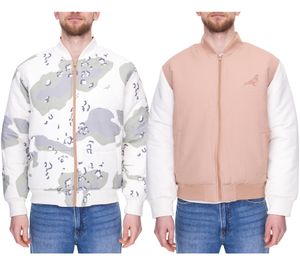 STAPLE Broadway bomber da uomo in stampa mimetica all-over giacca autunnale reversibile 220907065 marrone chiaro/beige