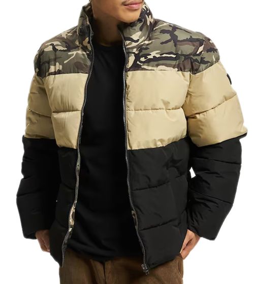 ONLY & SONS Melvin Herren Winter-Jacke mit Camouflage-Musterung Puffer-Jacke 22019345 Schwarz/Grün/Beige