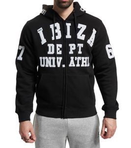 vsct Ibiza Dept sweat à capuche zippé pour homme avec détails lettrage pull à capuche en coton 5643316 noir vsct Ibiza Dept sweat à capuche zippé pour homme avec détails lettrage pull à capuche en coton 5643316 noir