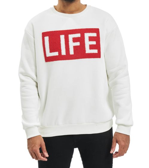 vsct Life pull col rond homme avec patch floqué sur la poitrine pull 5642974 écru/blanc