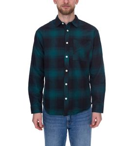 REDEFINED REBEL Chemise à manches longues pour homme, chemise business tendance, chemise en coton à carreaux, bleu foncé/noir REDEFINED REBEL Chemise à manches longues pour homme, chemise business tendance, chemise en coton à carreaux, bleu foncé/noir