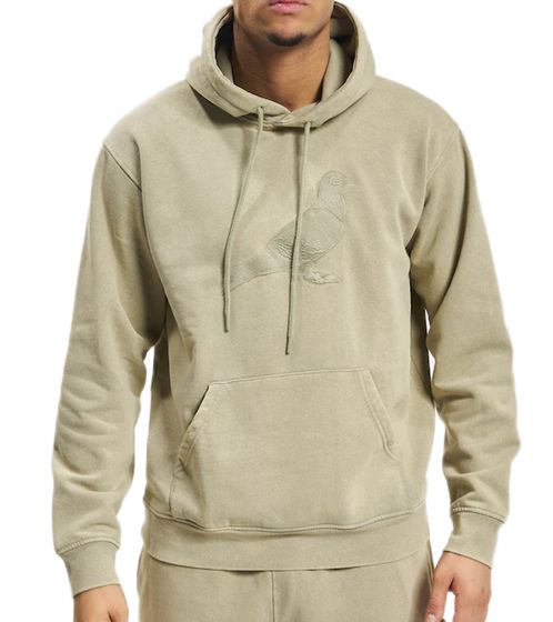 STAPLE Broadway Pull en coton pour homme avec broderie d'oiseaux à capuche et manches longues 2209H7066 Vert