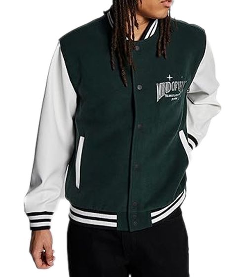 REDEFINED REBEL Archer Veste d'hiver pour homme College Jacket Bomber Jacket 225043 Vert/Blanc