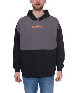 PUMA OLYMPIQUE DE MARSEILLE pull à capuche homme sweat à capuche en coton durable avec logo lettrage 771970 10 noir/gris