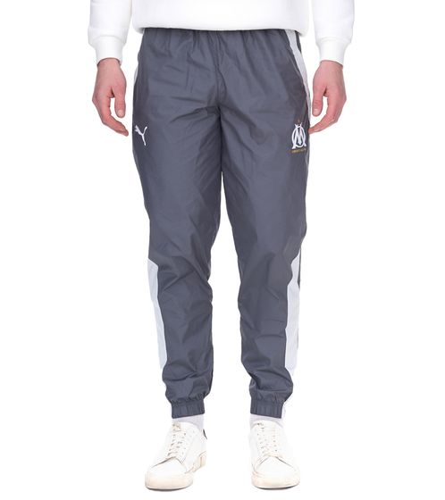 PUMA OLYMPIQUE DE MARSEILLE men's pre-match pants, jogging pants, football pants 771901 07 gray